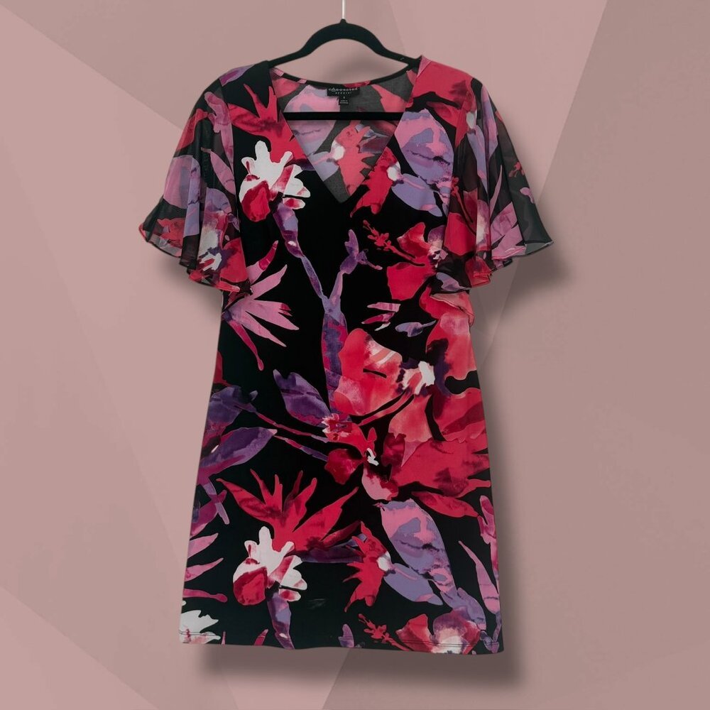 Connected Apparel Floral‎ Dress Size 6 A-Line